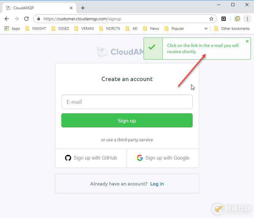 Sign Up Account In CloudAMQP